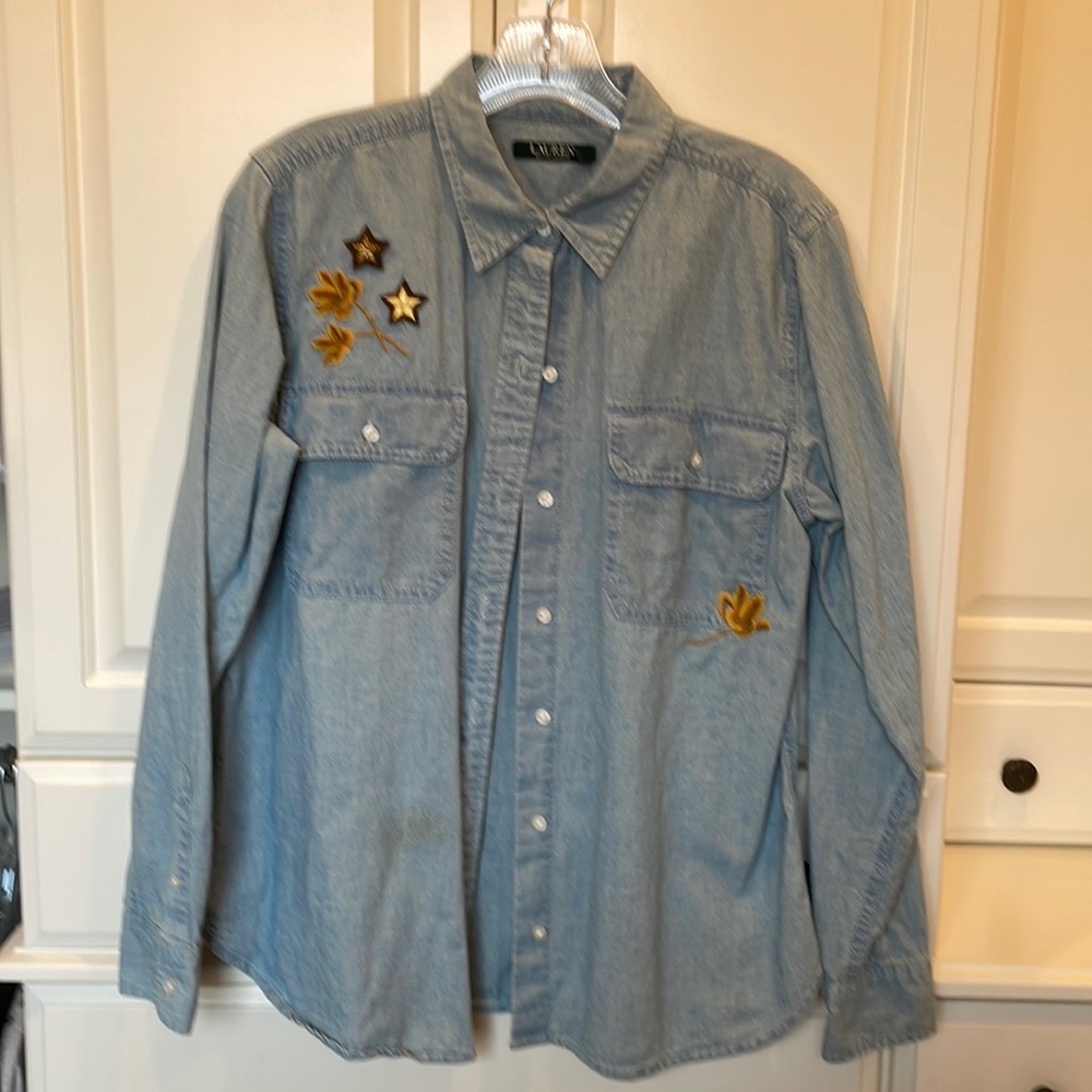 Ralph Lauren denim top size L